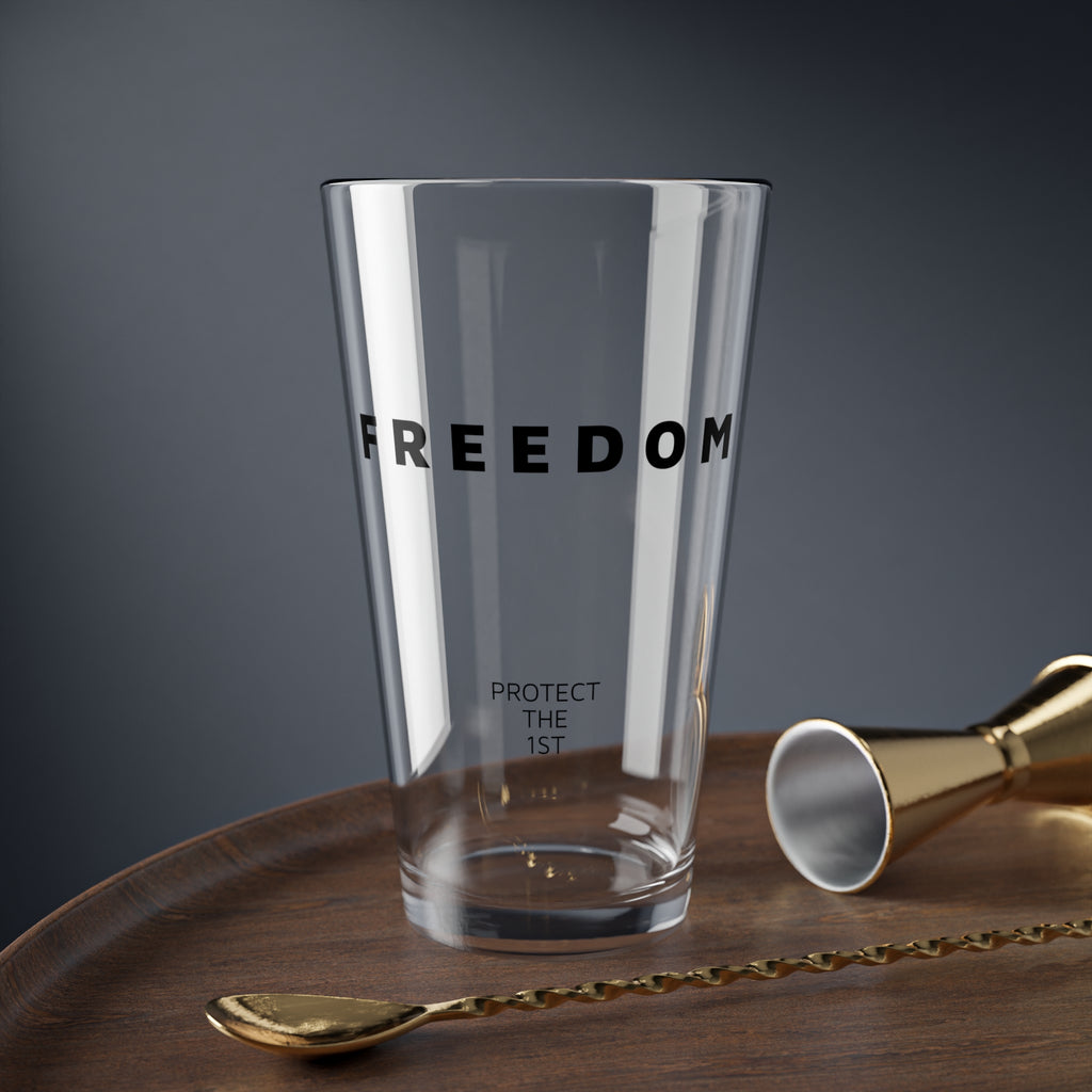 Freedom Mixing Glass, 16oz - Perfect for Cocktails, Gifts for Mixologists, Home Bartending, Entertaining, Party Decor