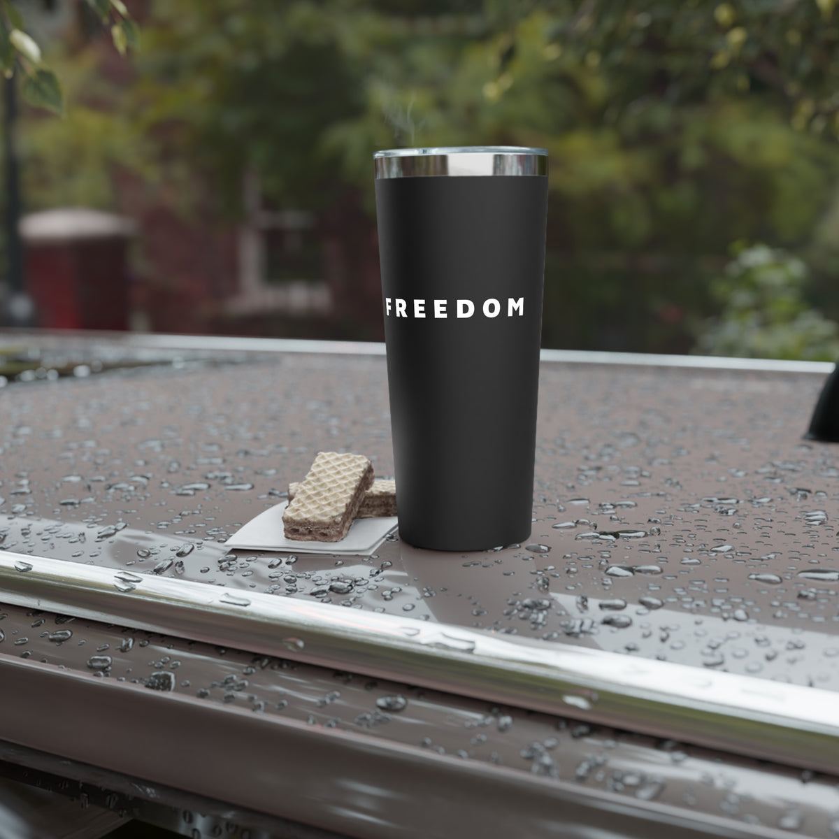 Copper Vacuum Insulated Tumbler with FREEDOM Print