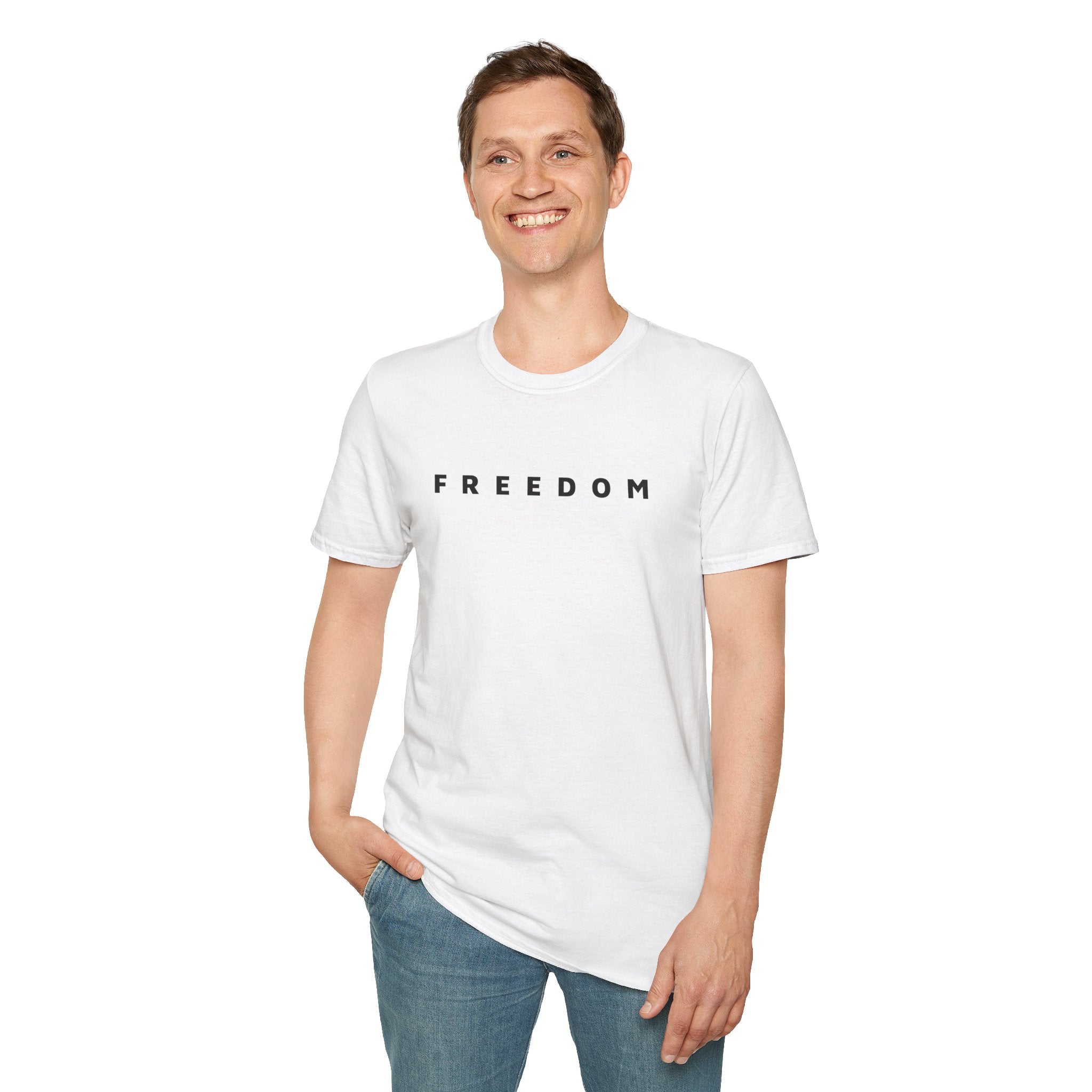 Copy of Freedom Unisex Softstyle T-Shirt - Casual Tee, Gift for Friends, Inspirational Wear, Everyday Comfort, Unisex Apparel